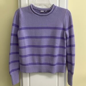 Gap roll-neck striped cotton sweater